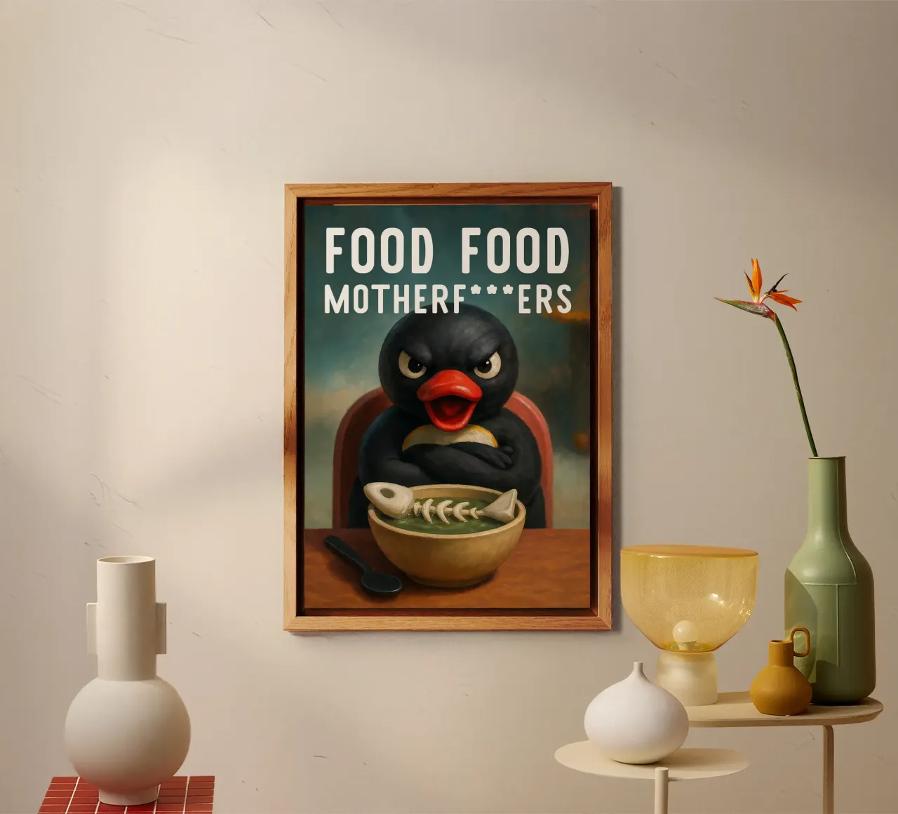 Noot Noot Pingu Food Art alluminio dibond da Lootprint