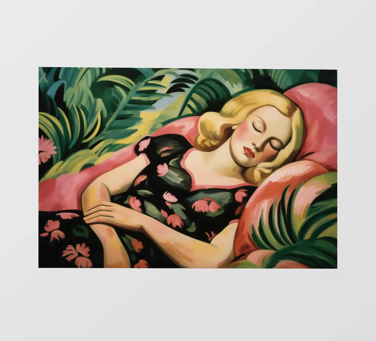 Ritratto di donna in un giardino d'inverno | Pittura espressionista pellicola backlit da Autofocus