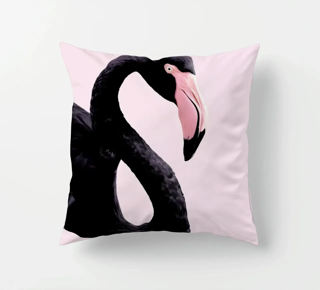 Black Flamingo decorative cushion by Paul Fuentes Design