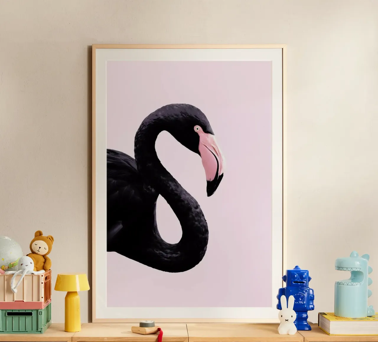 Black Flamingo hahnemühle by Paul Fuentes Design