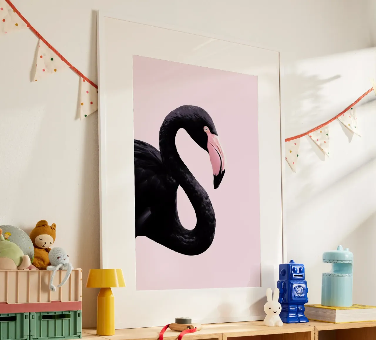 Black Flamingo hahnemühle by Paul Fuentes Design