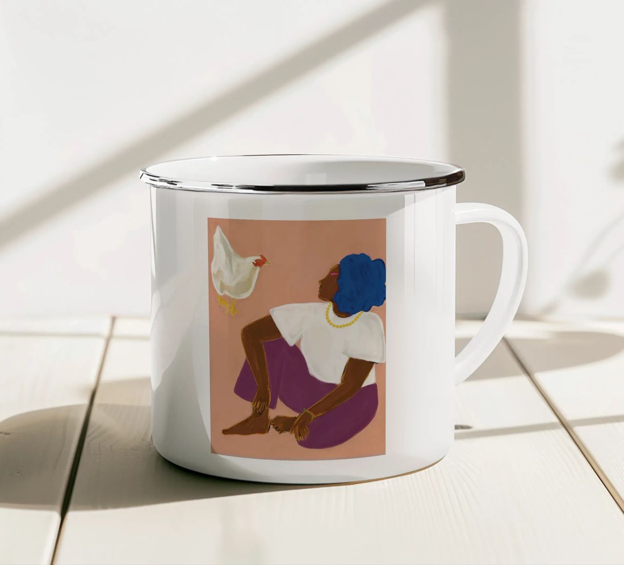 Ti vedo tazza in smalto da tainah negreiros