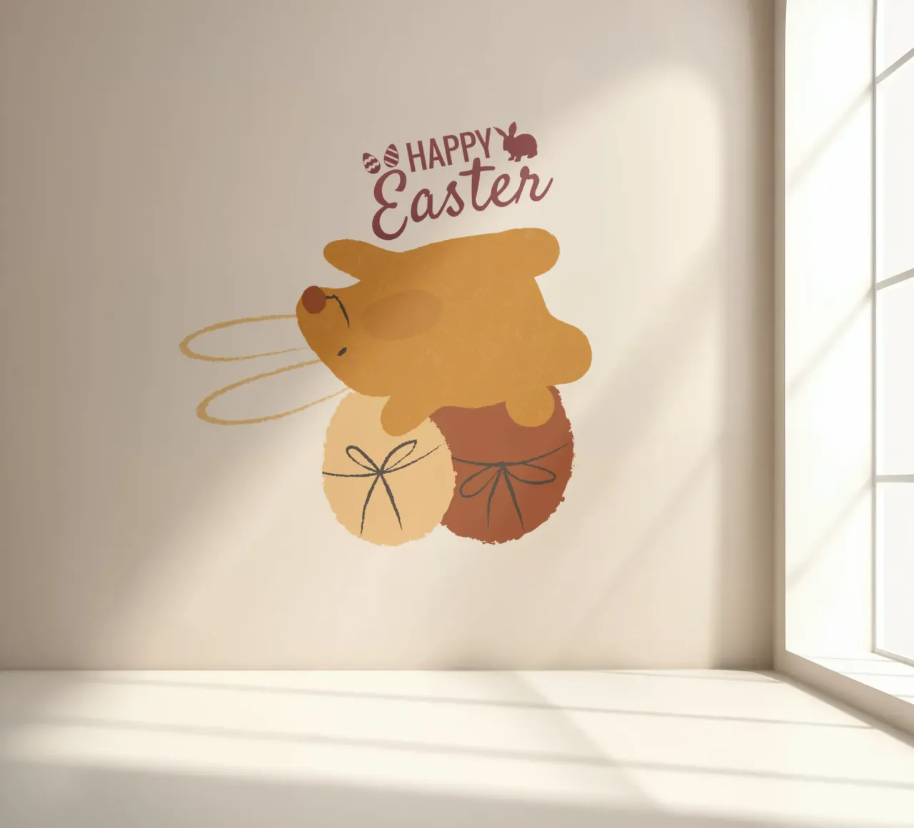 HAPPY Easter fotobehang van ArtDesign by KBK