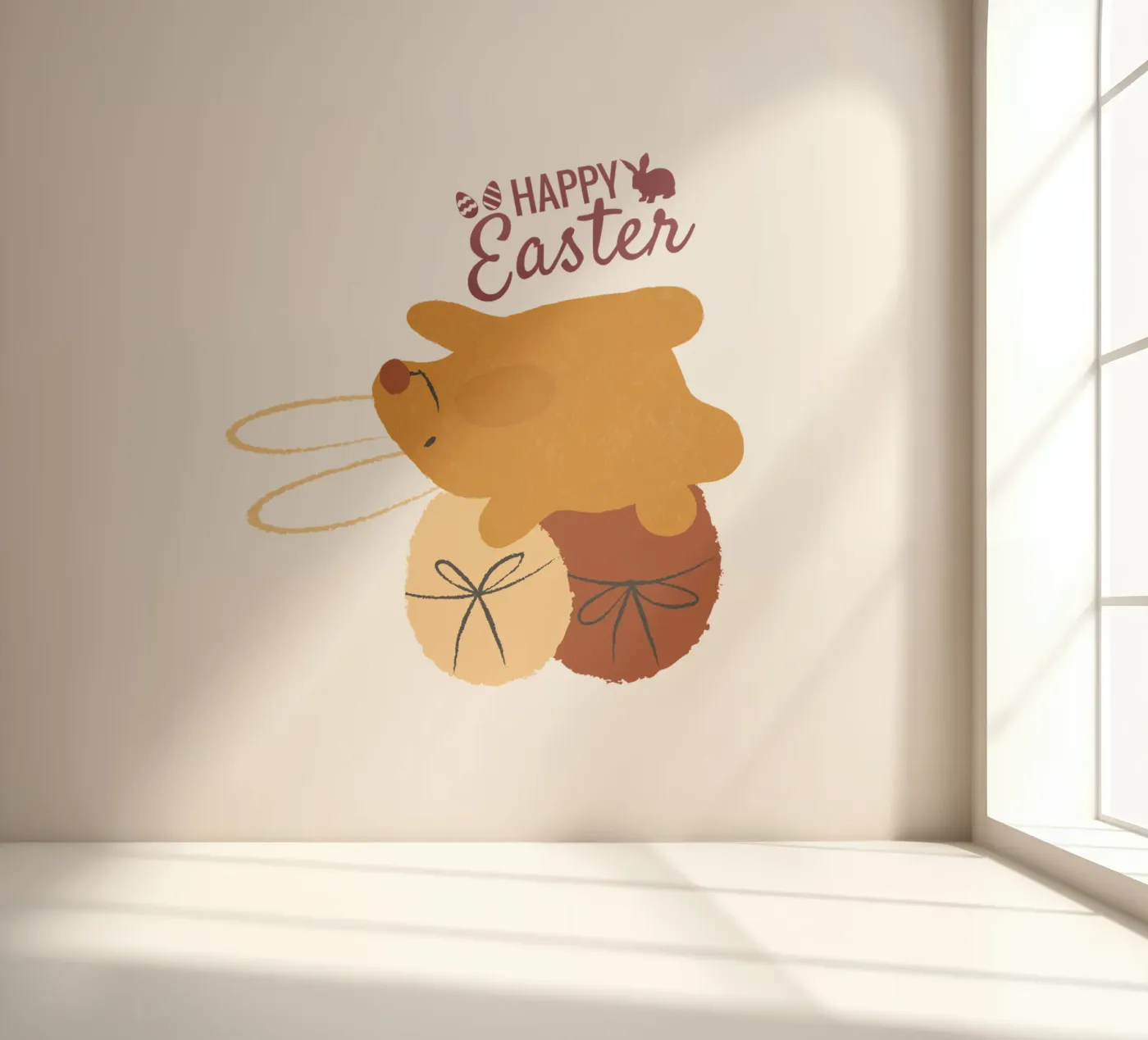 HAPPY Easter fotobehang van ArtDesign by KBK