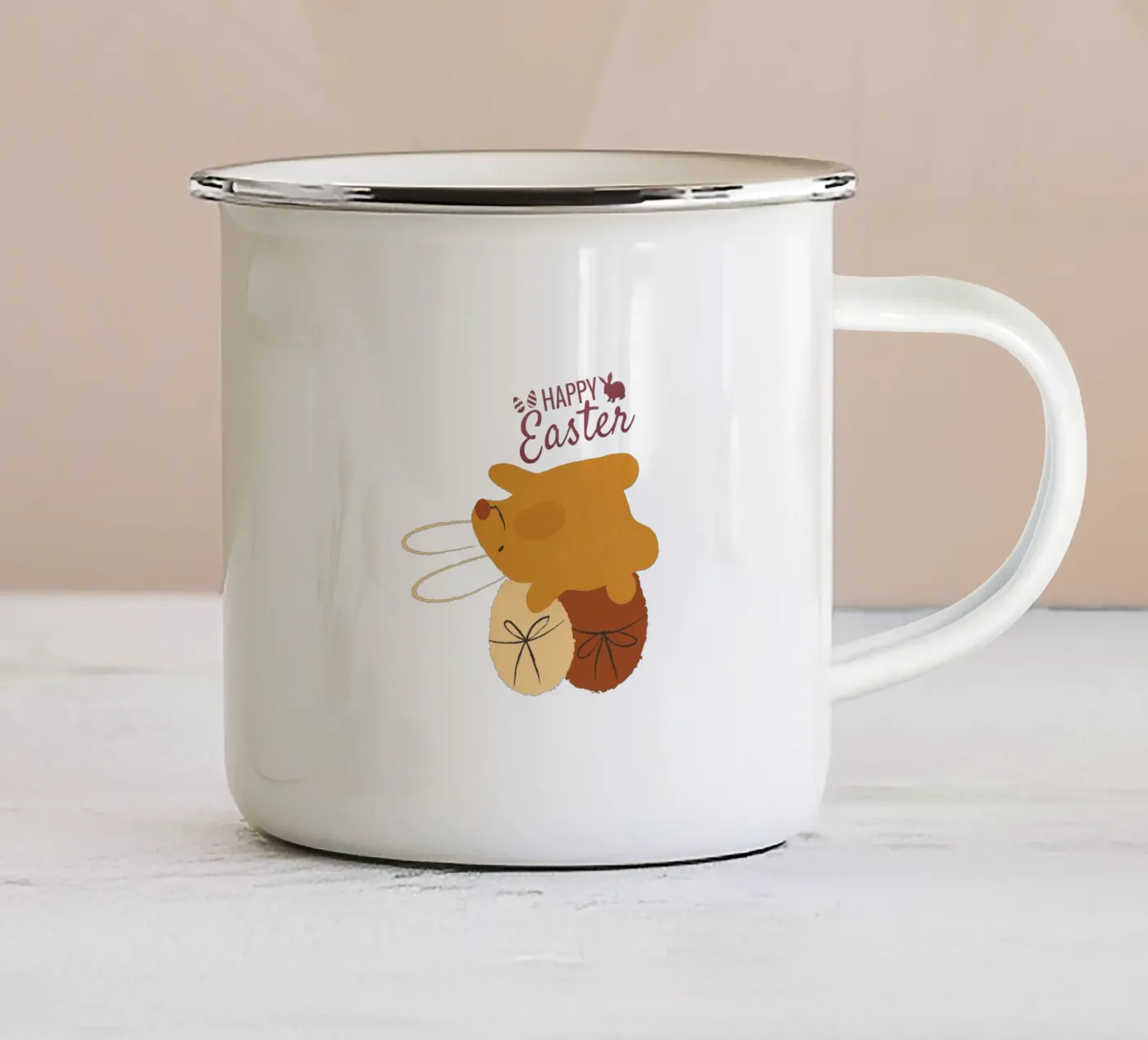HAPPY Easter enamel mug by ArtDesign by KBK