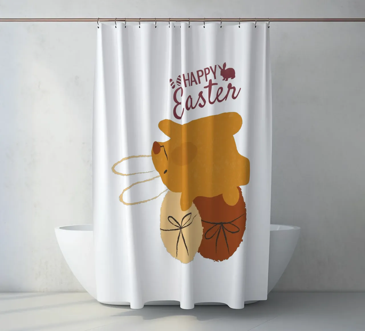 HAPPY Easter douchegordijn van ArtDesign by KBK