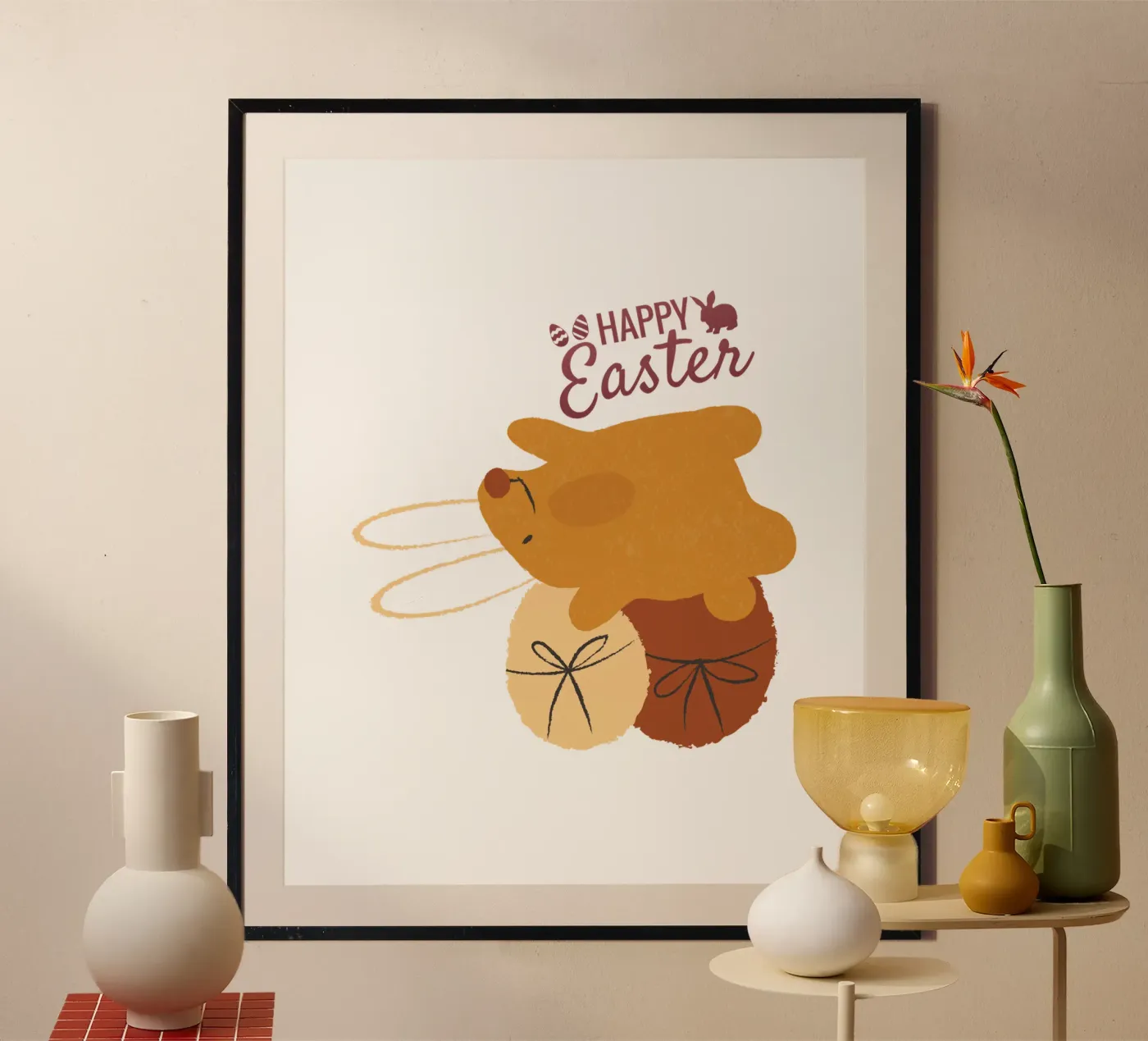 HAPPY Easter poster van ArtDesign by KBK