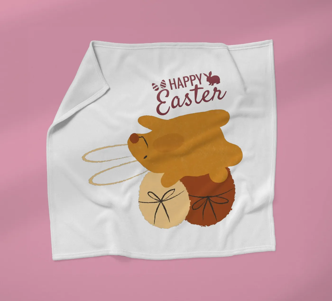 HAPPY Easter fleecedeken van ArtDesign by KBK
