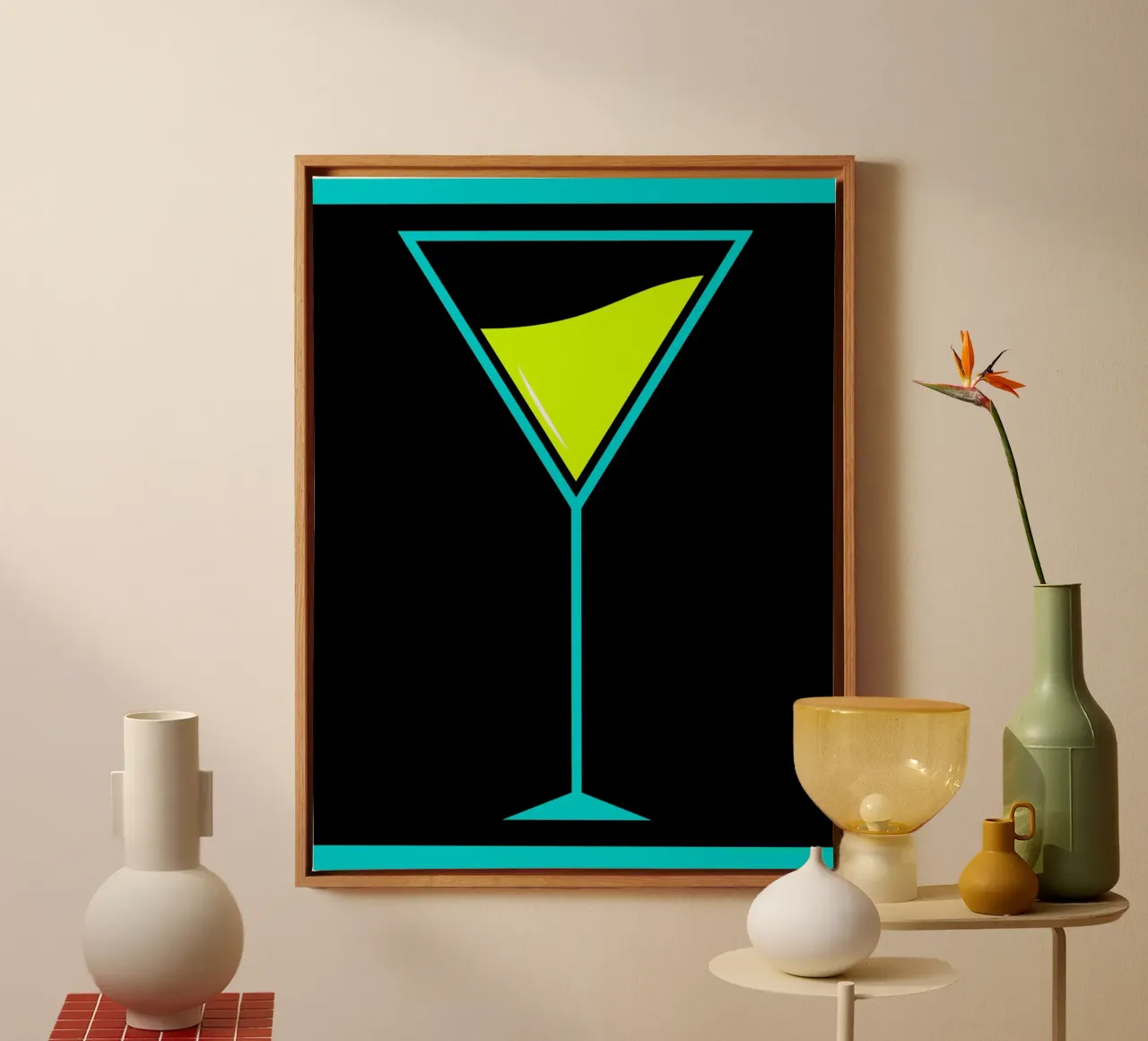Martini Time tela con Cornice a cassetta da Dreamer10