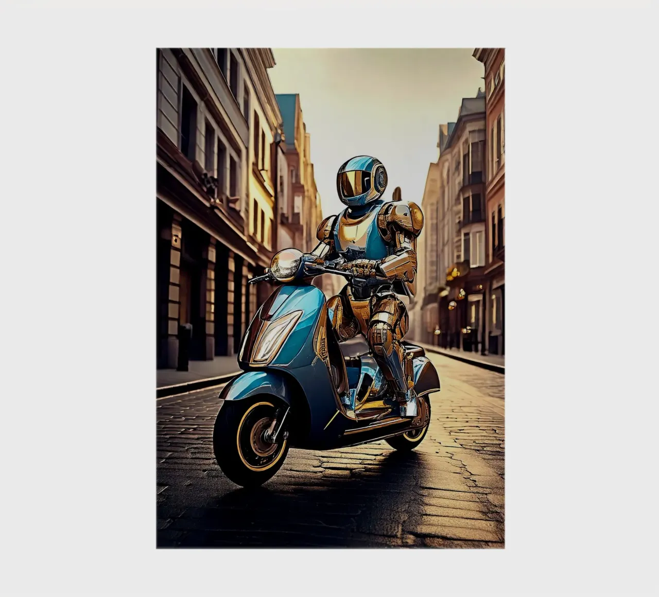 ROBOT EN SCOOTER BLEU. notebook by Thierry vobmann photography