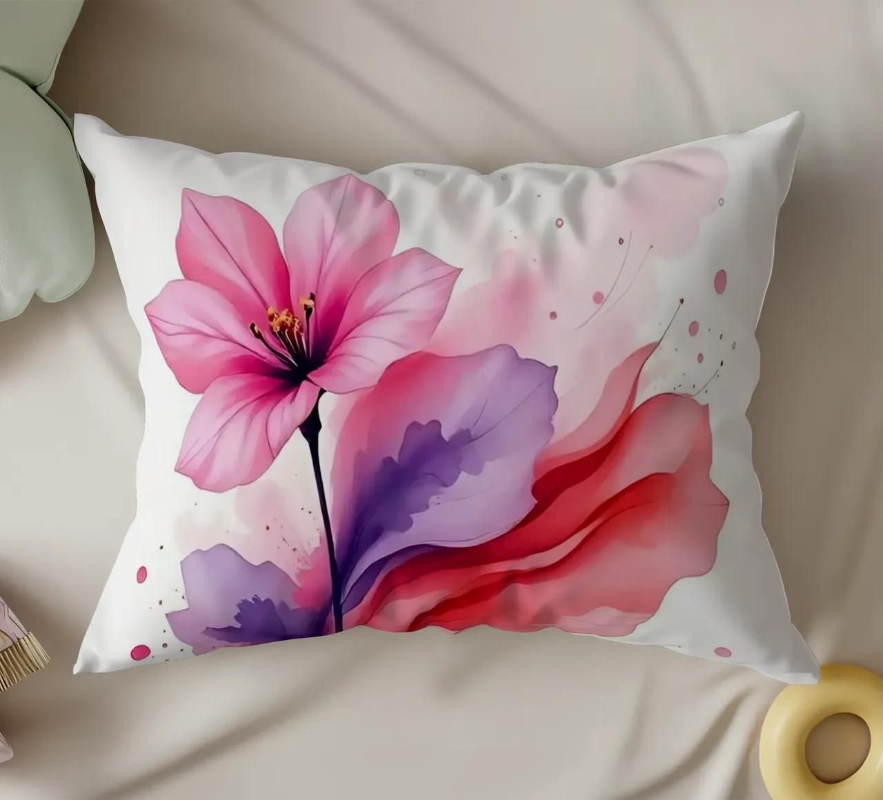 Fiori_3 cuscino da Pink- und LoveArt by LK