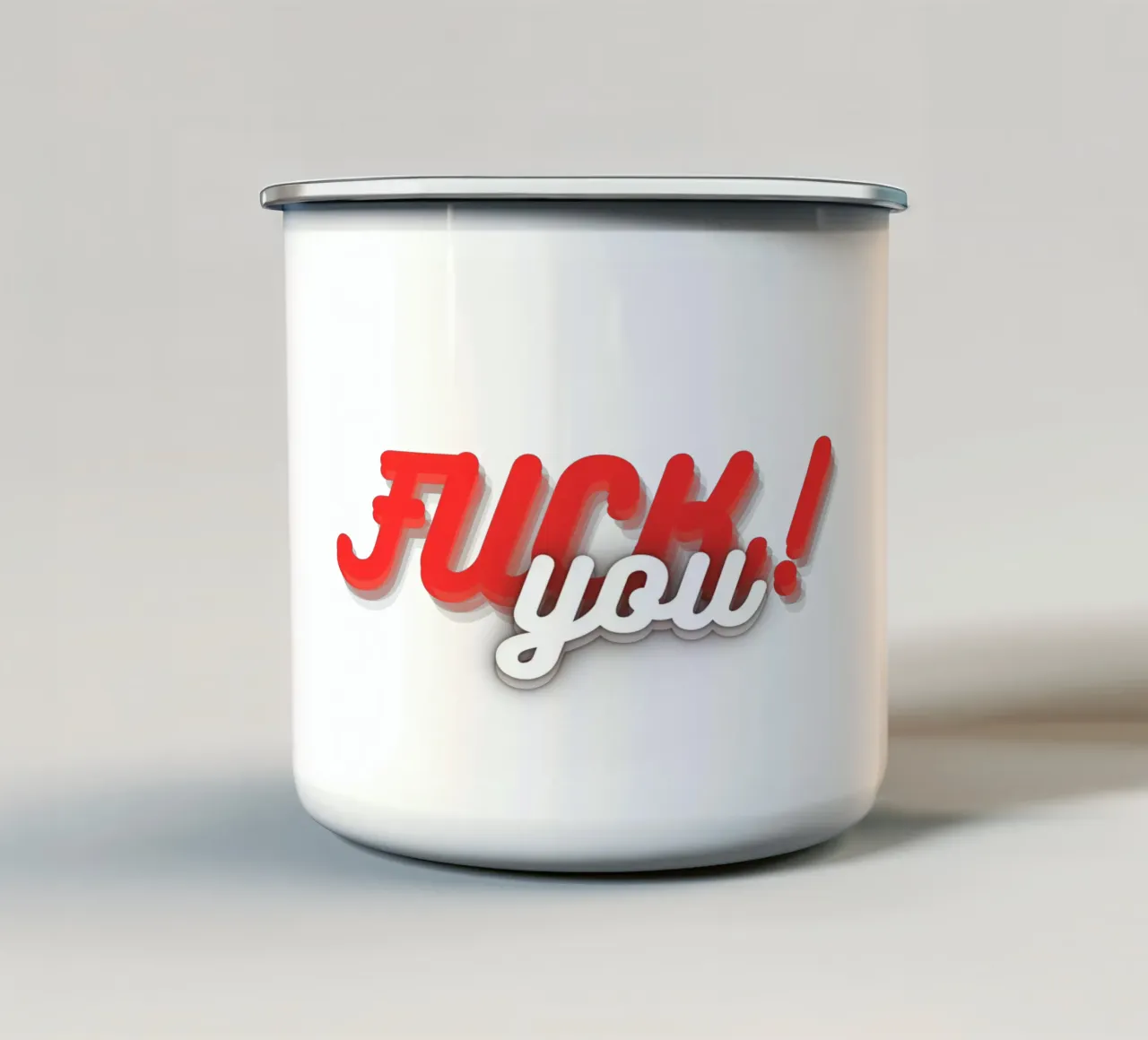 F* you! tazza in smalto da Crypto_Jungle