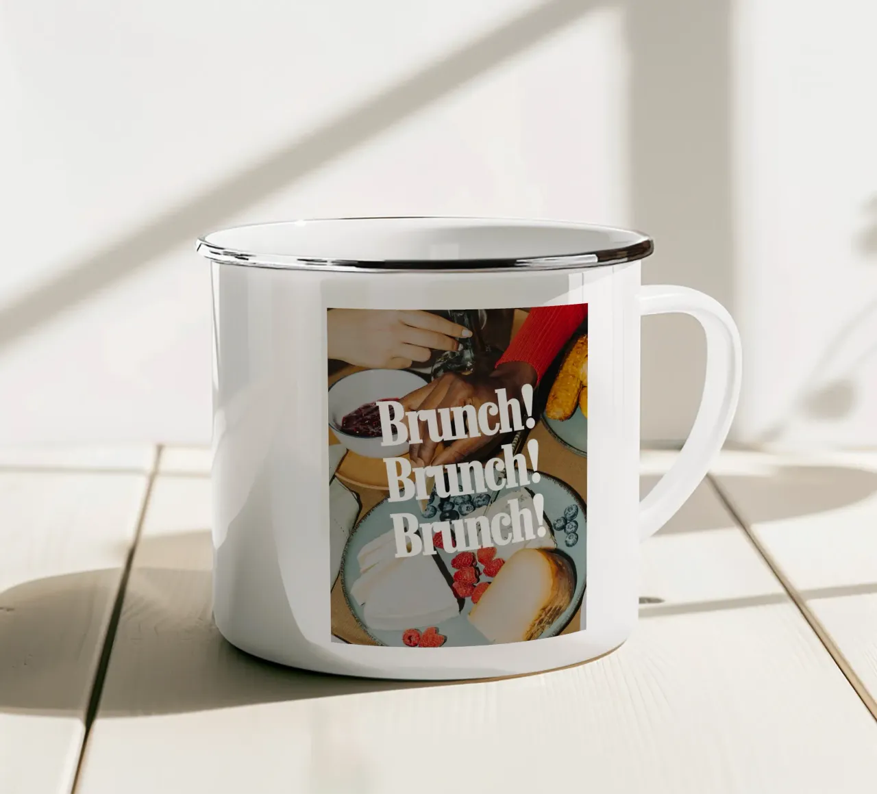 Brunch Time tazza in smalto da Dreamer10