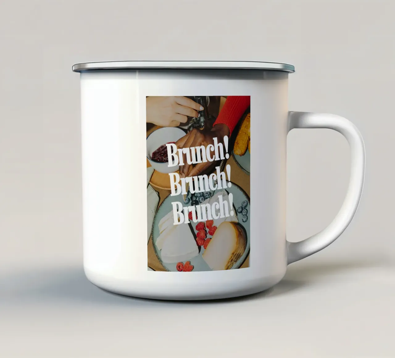 Brunch Time tazza in smalto da Dreamer10