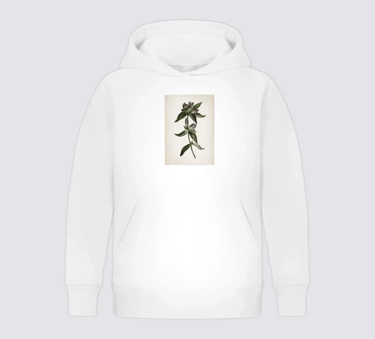 Vintage Curtis 1 Gentian kids hoodie by Vintage Print Collection