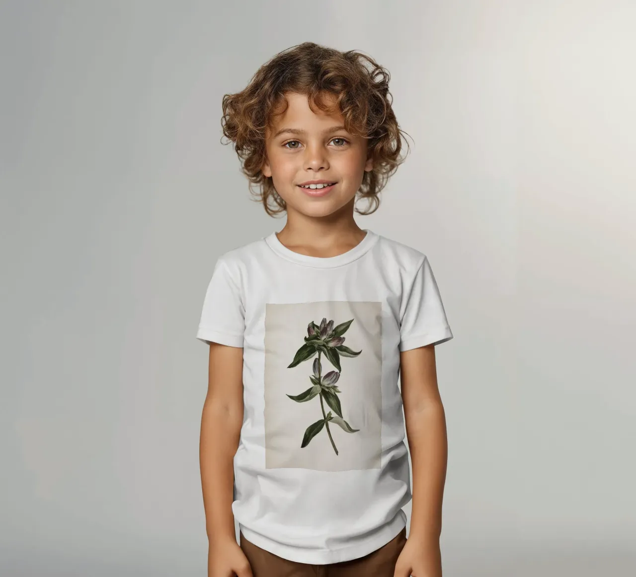 Vintage Curtis 1 Gentian kids t-shirt by Vintage Print Collection