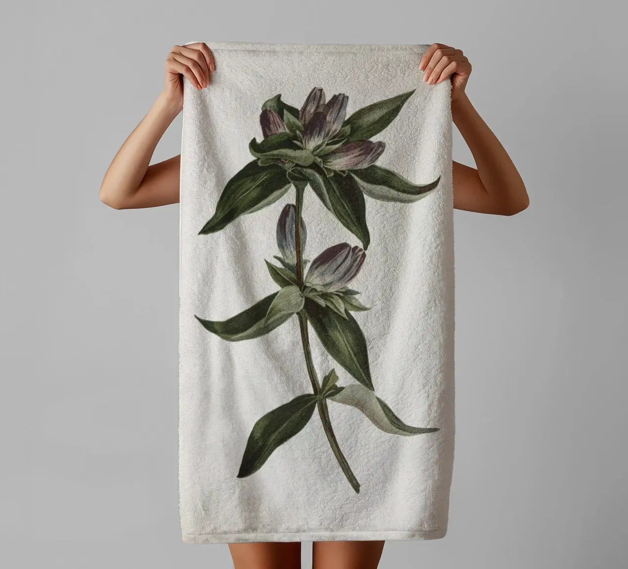 Vintage Curtis 1 Gentian asciugamano da bagno da Vintage Print Collection