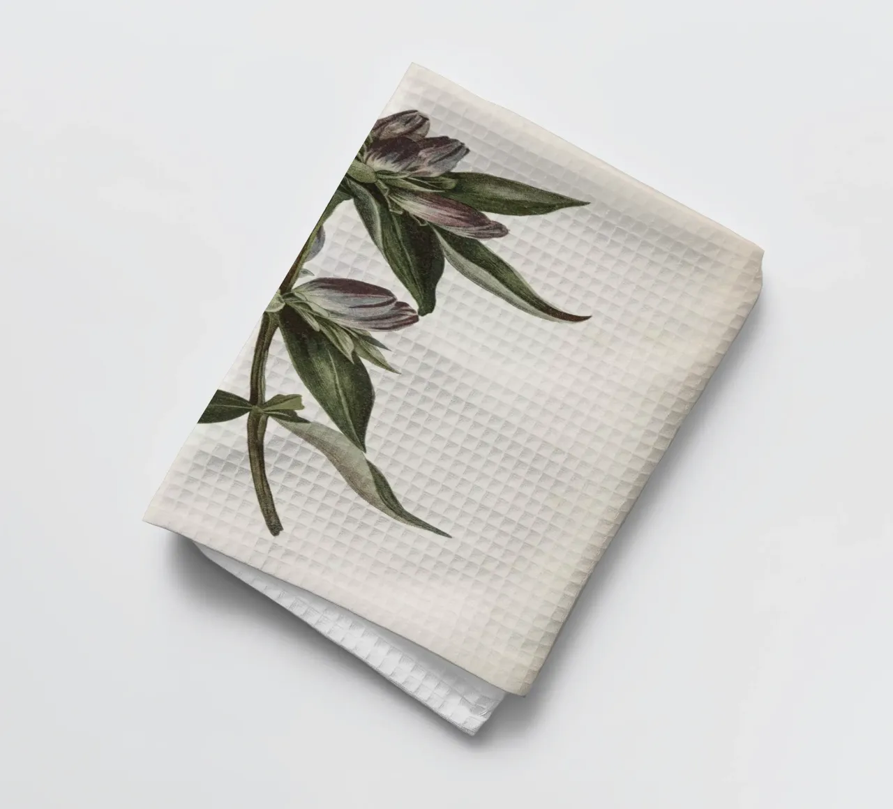 Vintage Curtis 1 Gentian tea towel by Vintage Print Collection