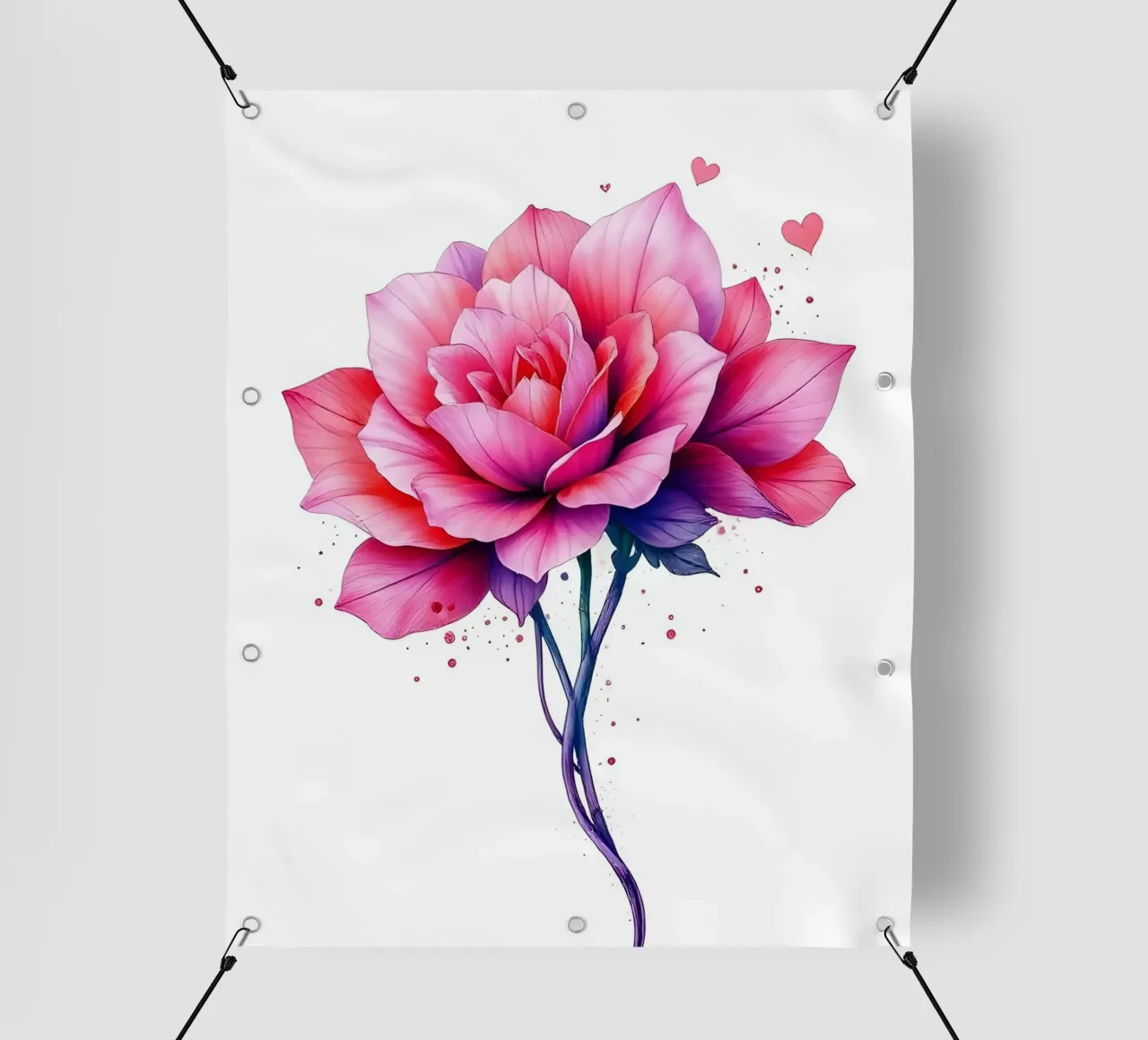 Fiori_7 telo in pvc da Pink- und LoveArt by LK