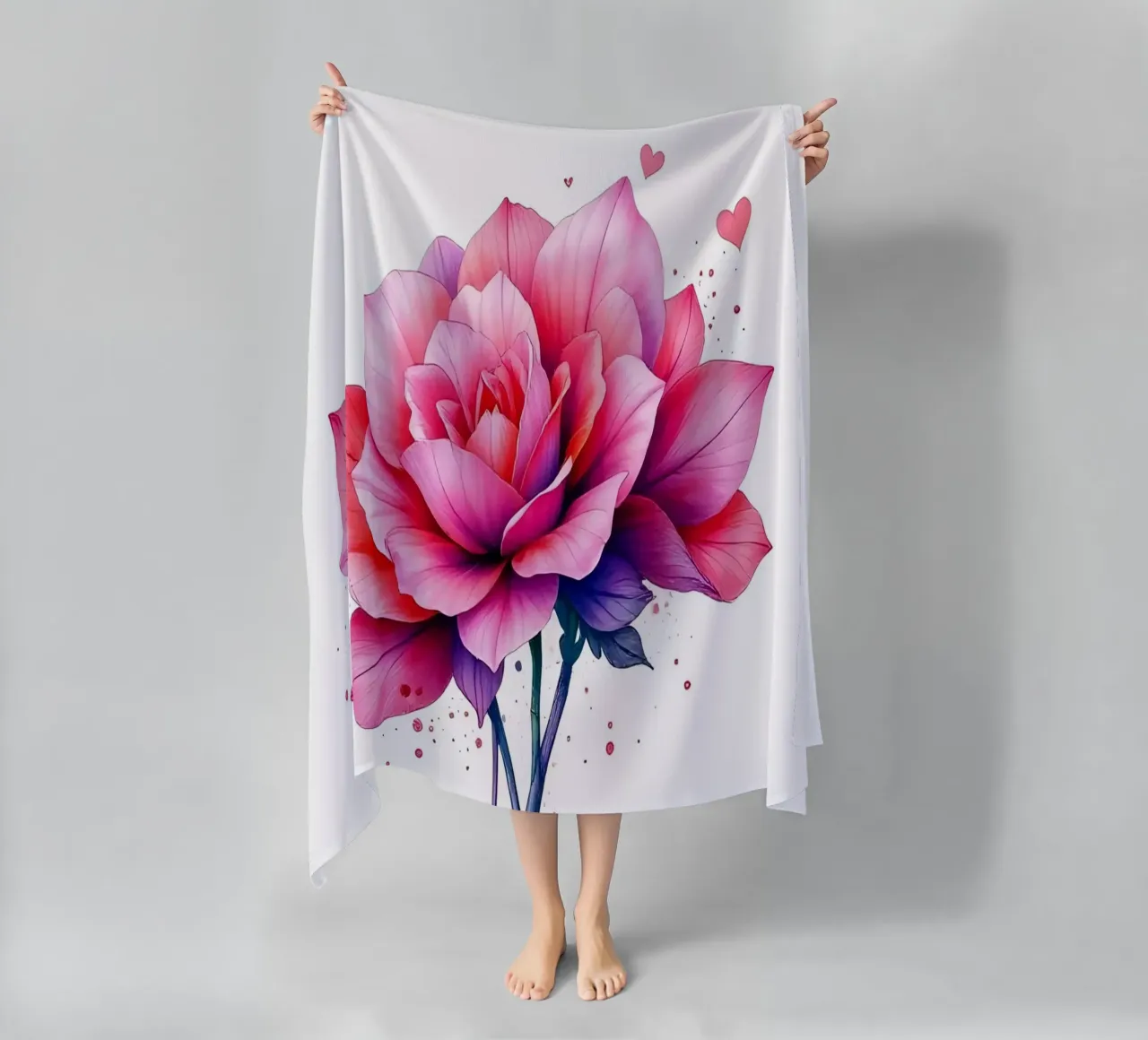 Fiori_7 telo mare da Pink- und LoveArt by LK