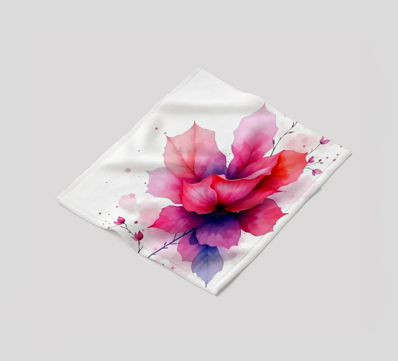 Fiori_8 coperta in pile da Pink- und LoveArt by LK