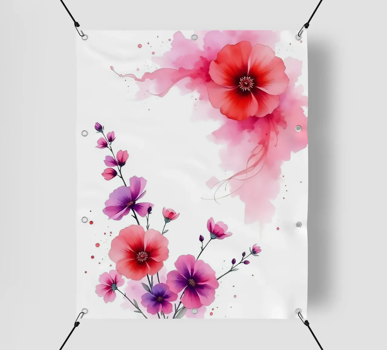 Fiori_9 telo in pvc da Pink- und LoveArt by LK
