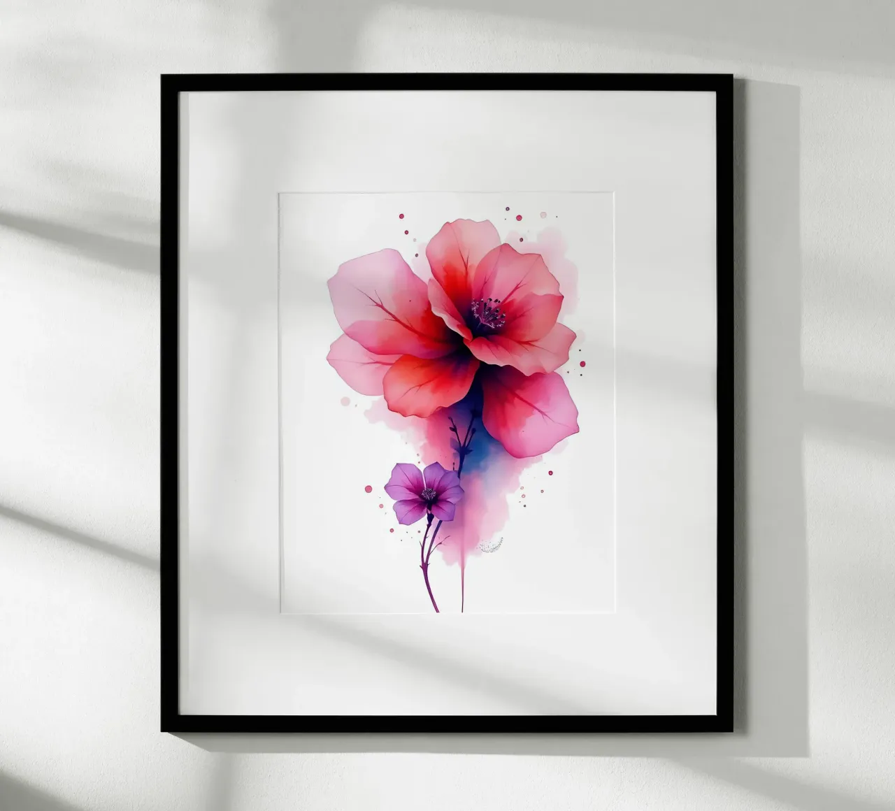 Fiori_Decor_13 poster con telaio in legno da Pink- und LoveArt by LK