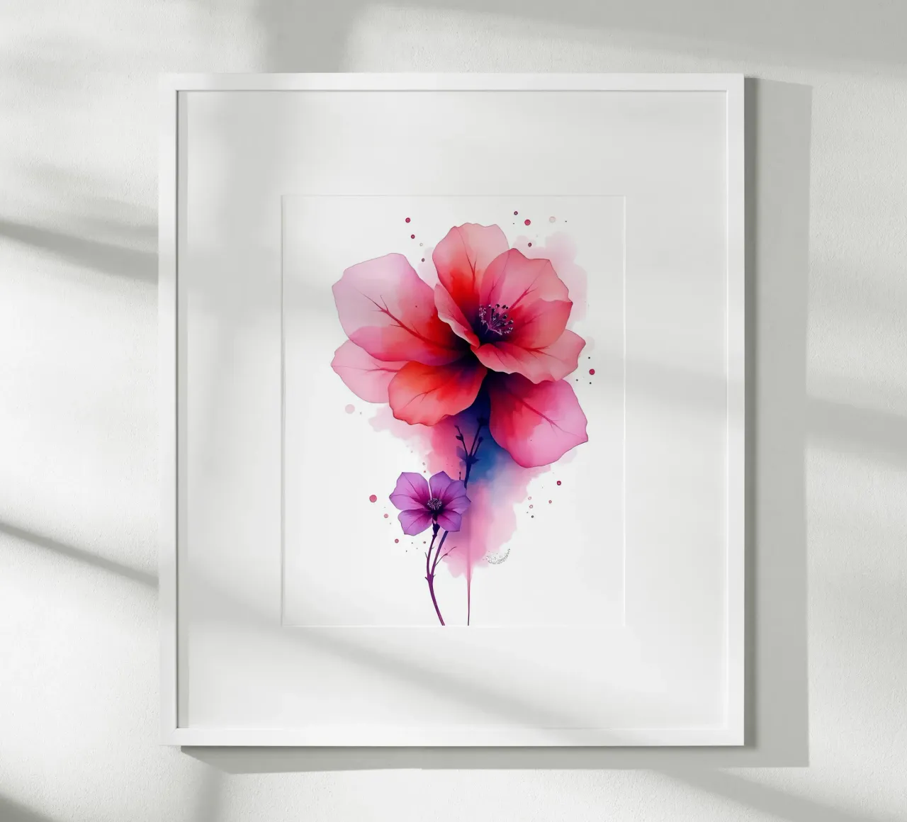 Fiori_Decor_13 poster con telaio in legno da Pink- und LoveArt by LK