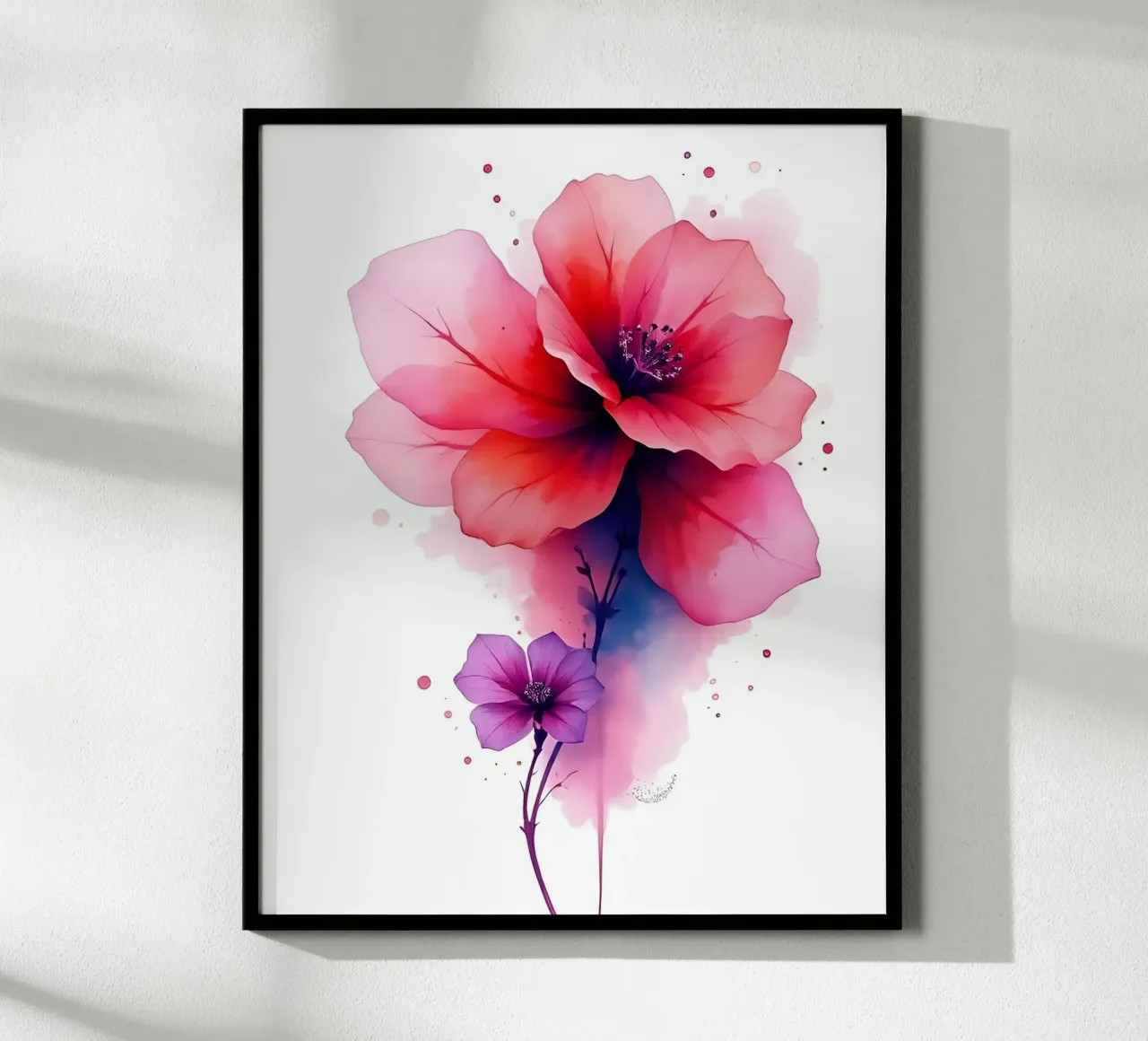 Fiori_Decor_13 poster con telaio in legno da Pink- und LoveArt by LK