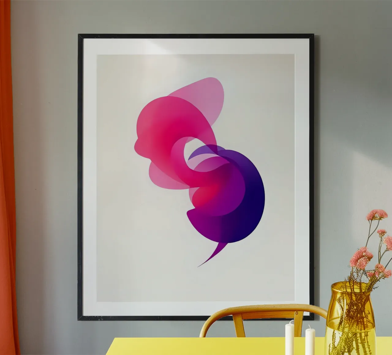Decor_6 poster con telaio in alluminio da Pink- und LoveArt by LK