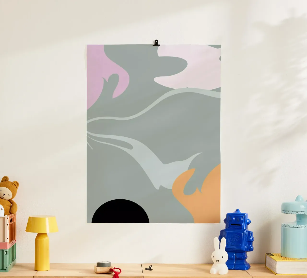 Liquids poster con telaio in legno da XOXO Arte