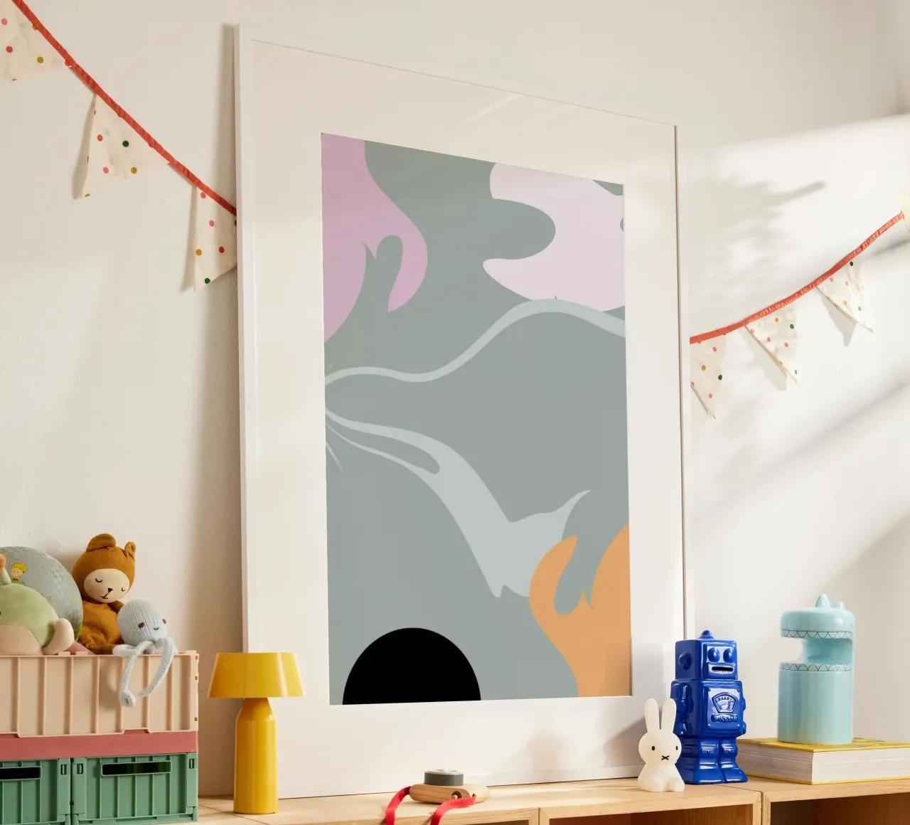 Liquids poster con telaio in legno da XOXO Arte