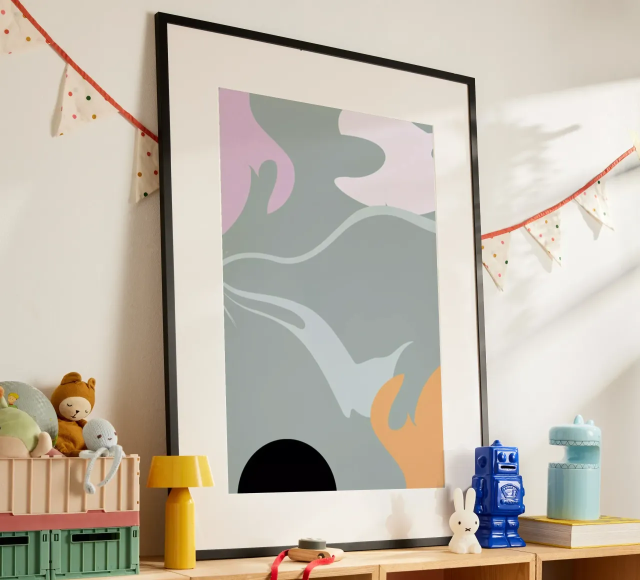 Liquids poster con telaio in legno da XOXO Arte