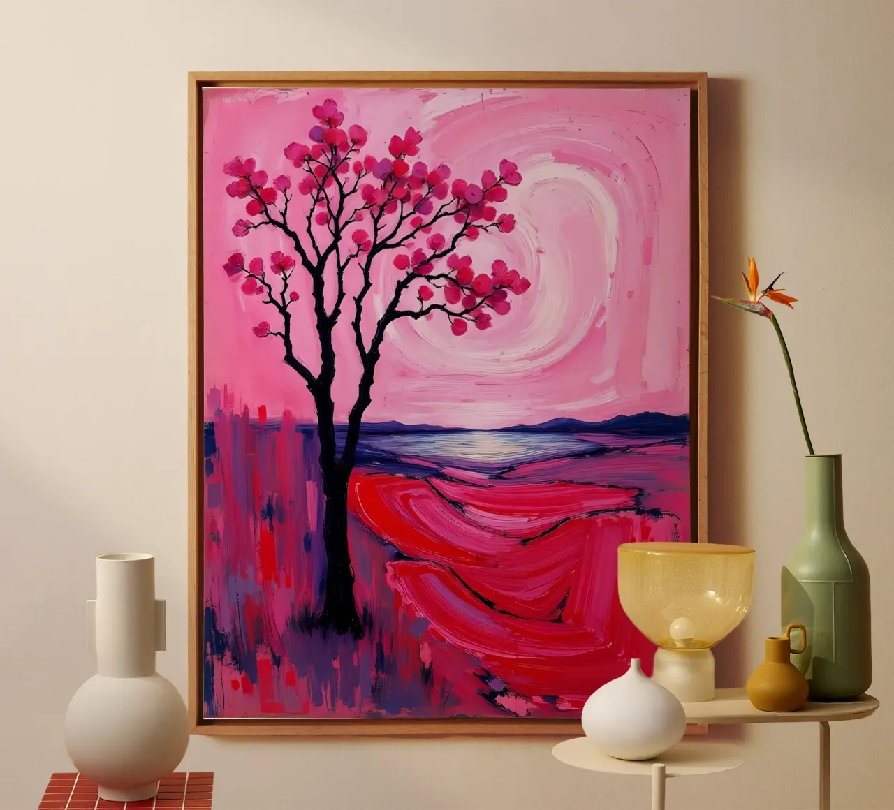 Landschap_1 canvas met Baklijst van Pink- und LoveArt by LK