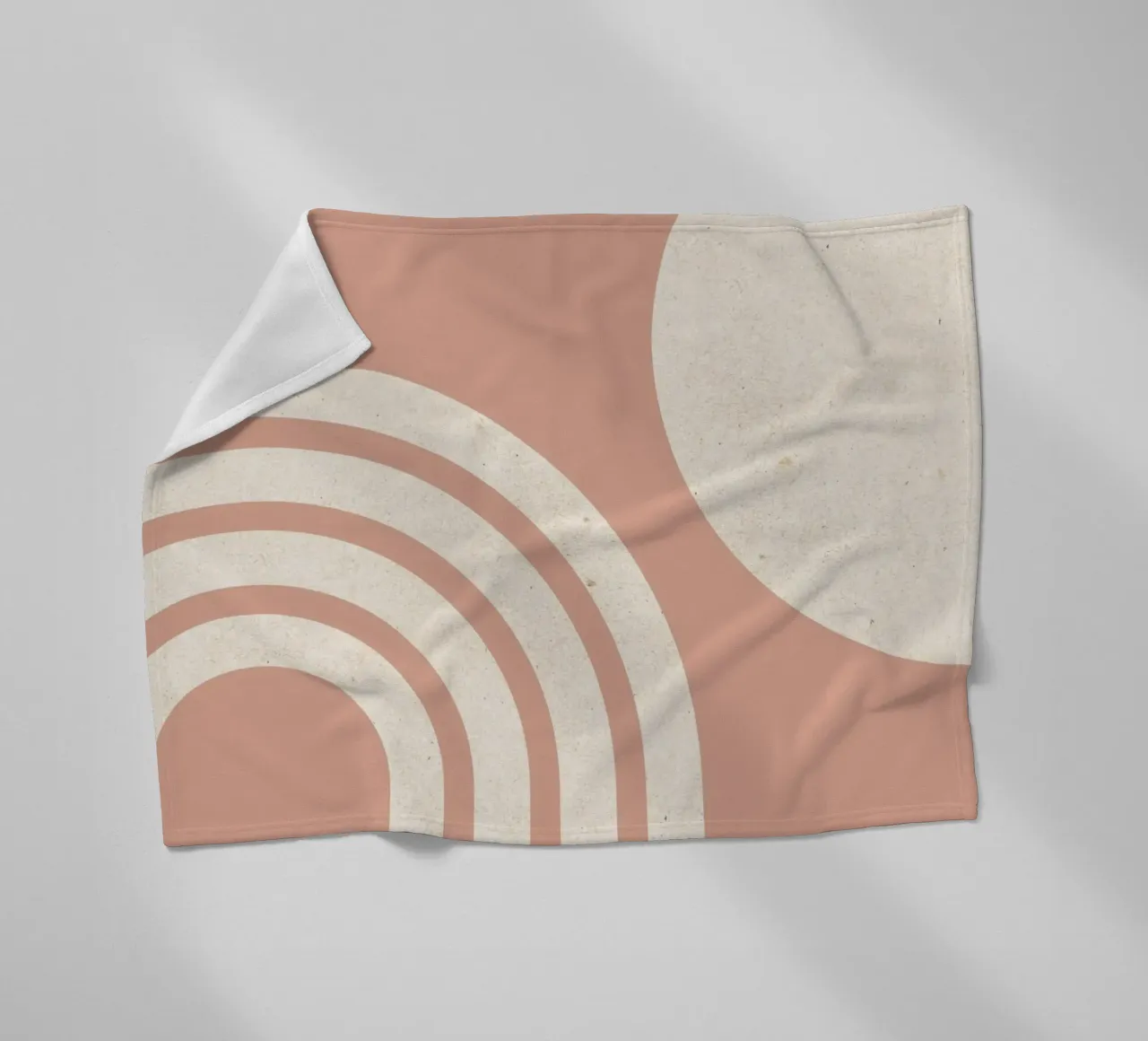 Polvere di sole e arcobaleno rosa, metà secolo, moderna coperta in pile da MoonlightPrint