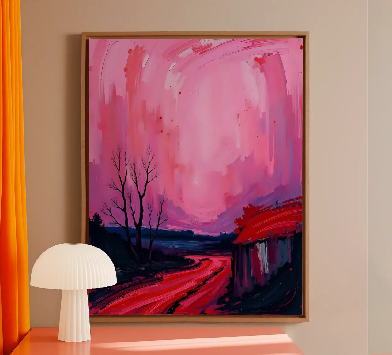 Landschap_2 canvas met Baklijst van Pink- und LoveArt by LK