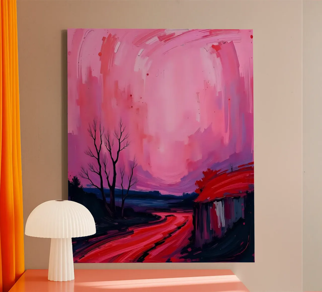 Landschap_2 canvas met Baklijst van Pink- und LoveArt by LK