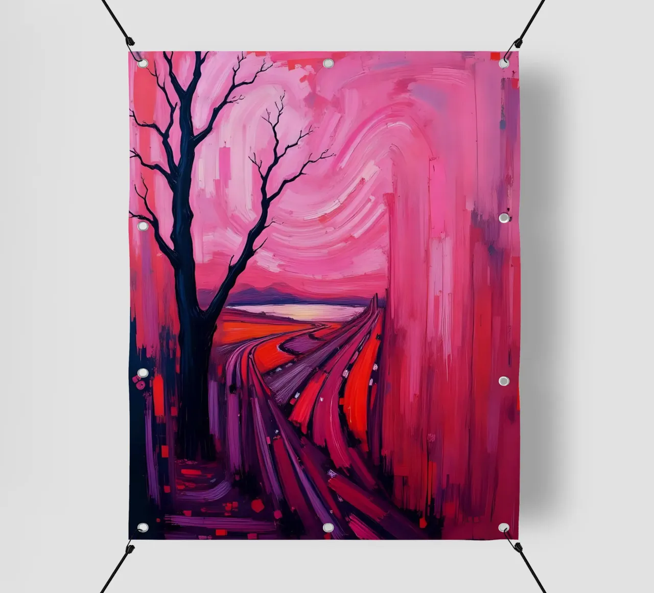 Paesaggio_3 telo in pvc da Pink- und LoveArt by LK