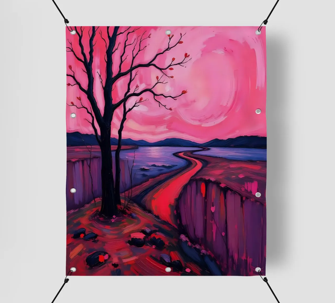 Paesaggio_4 telo in pvc da Pink- und LoveArt by LK