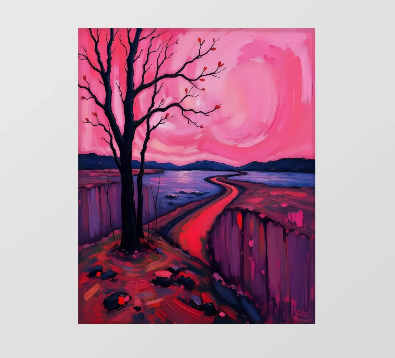 Paesaggio_4 telo in pvc da Pink- und LoveArt by LK