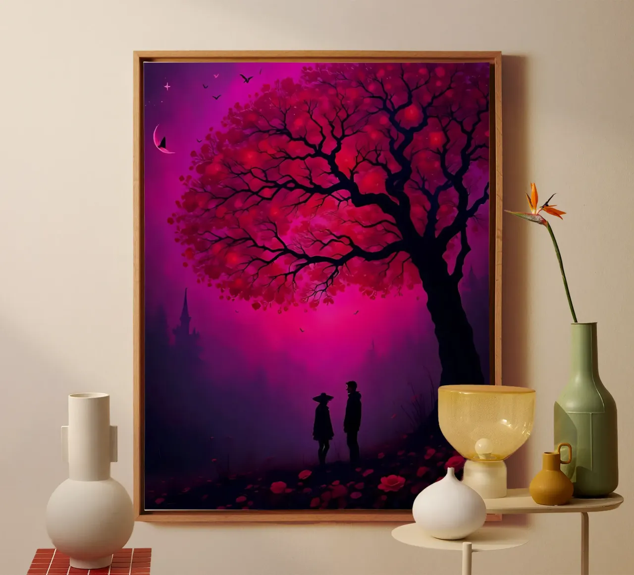 Mystical_4 canvas with Floater frame by Pink- und LoveArt by LK