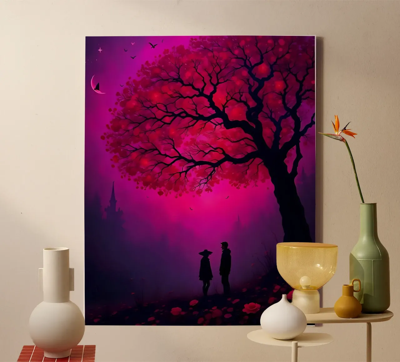 Mystical_4 canvas with Floater frame by Pink- und LoveArt by LK