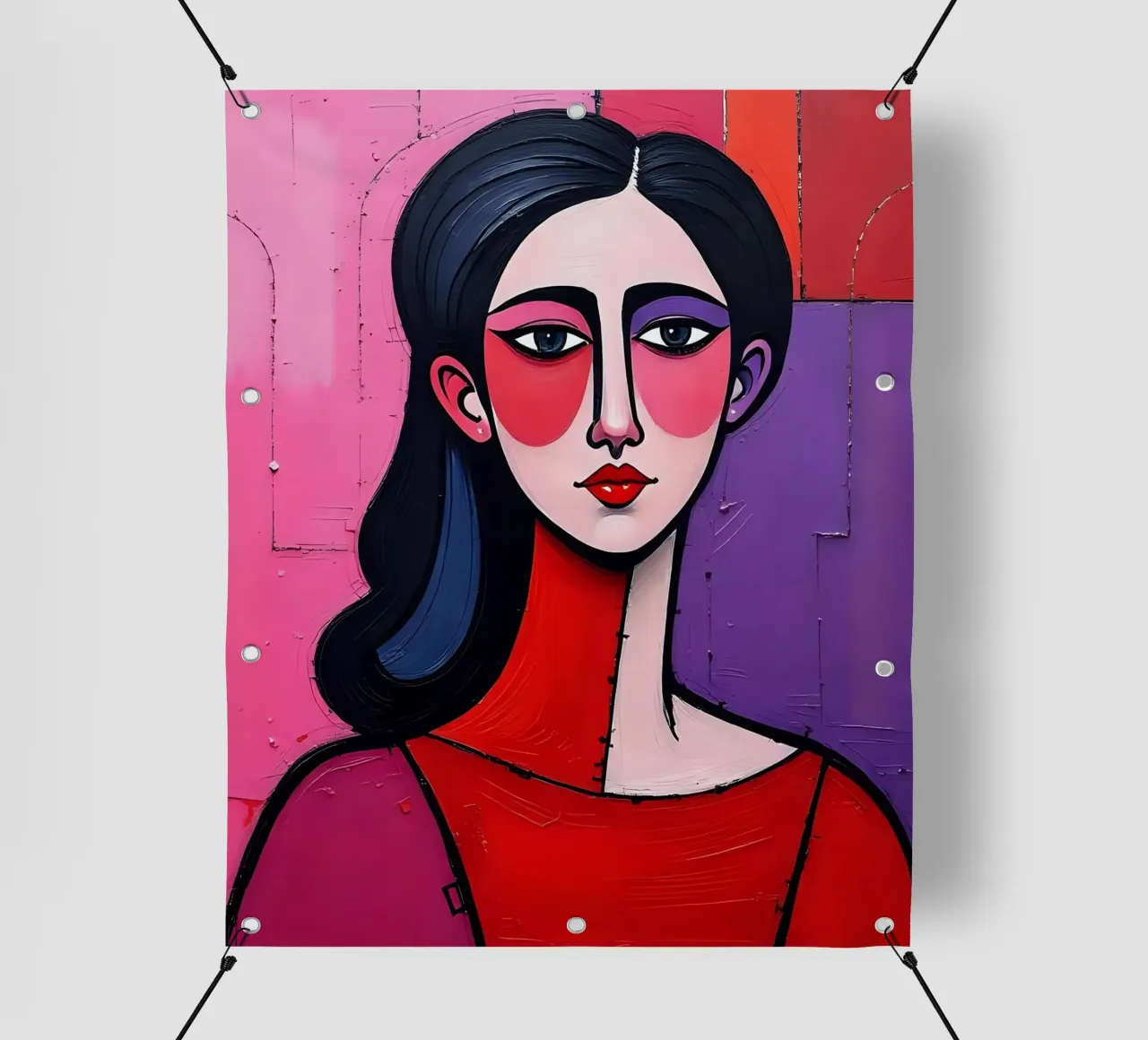 Ritratto_1 telo in pvc da Pink- und LoveArt by LK