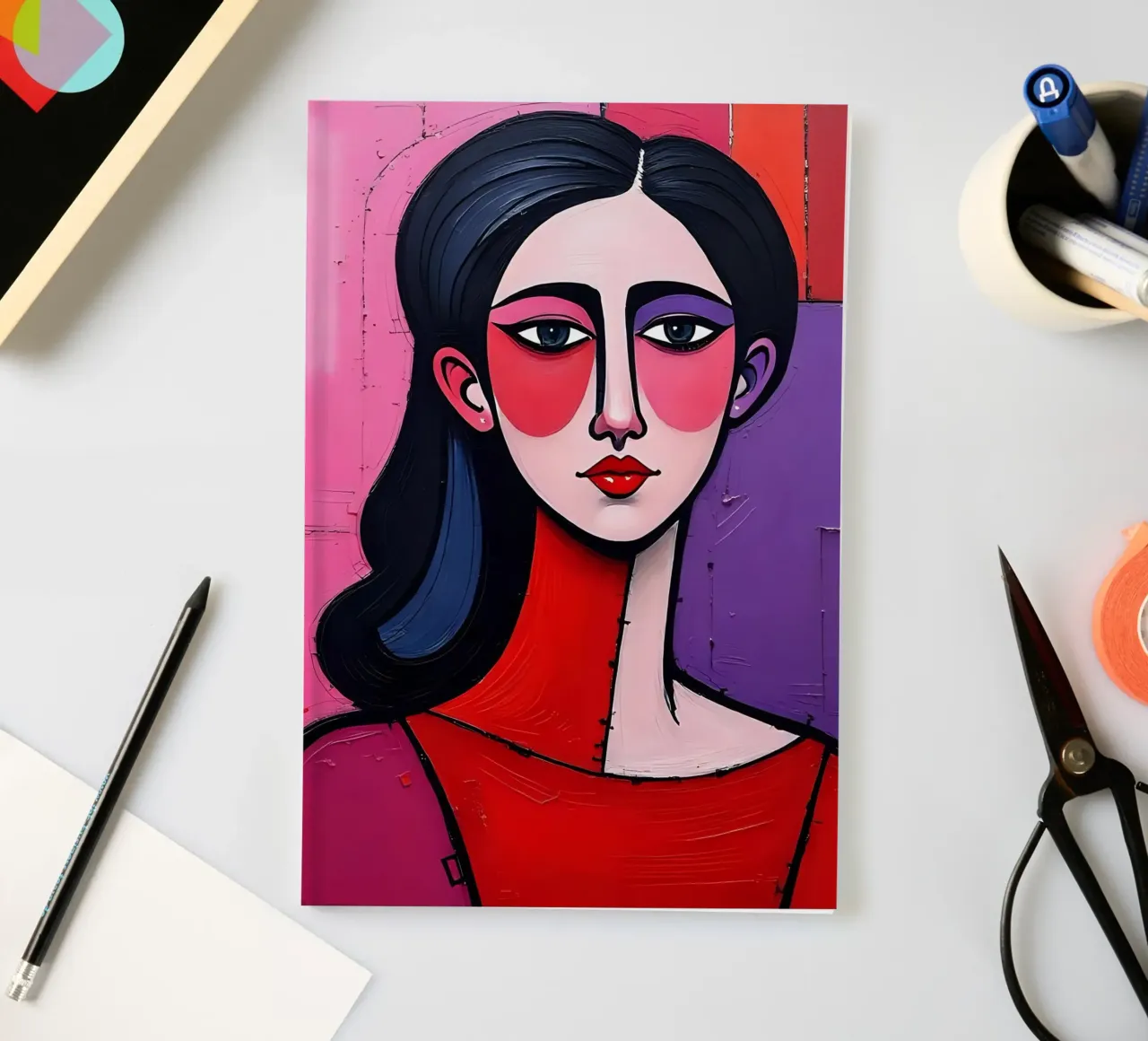 Portrait_1 notebook by Pink- und LoveArt by LK