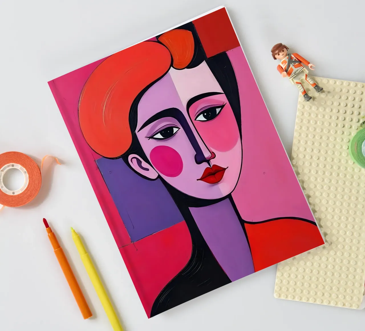 Portrait_3 notebook by Pink- und LoveArt by LK