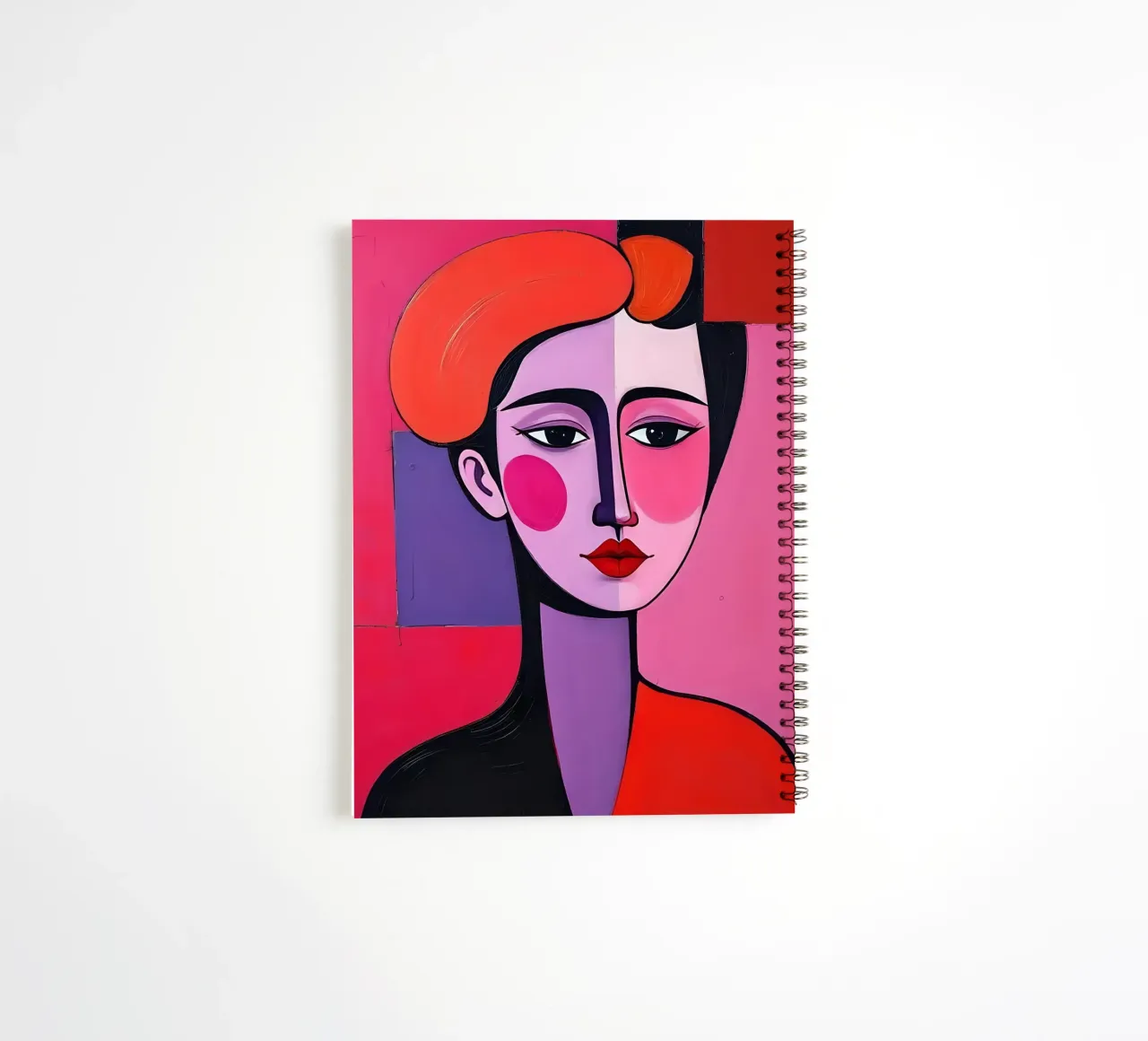 Portrait_3 spiral notebook by Pink- und LoveArt by LK