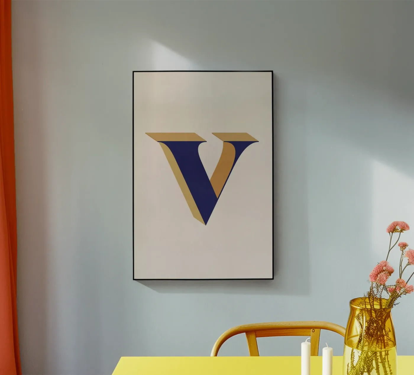 Blue V acrylic glass by daylight design studio