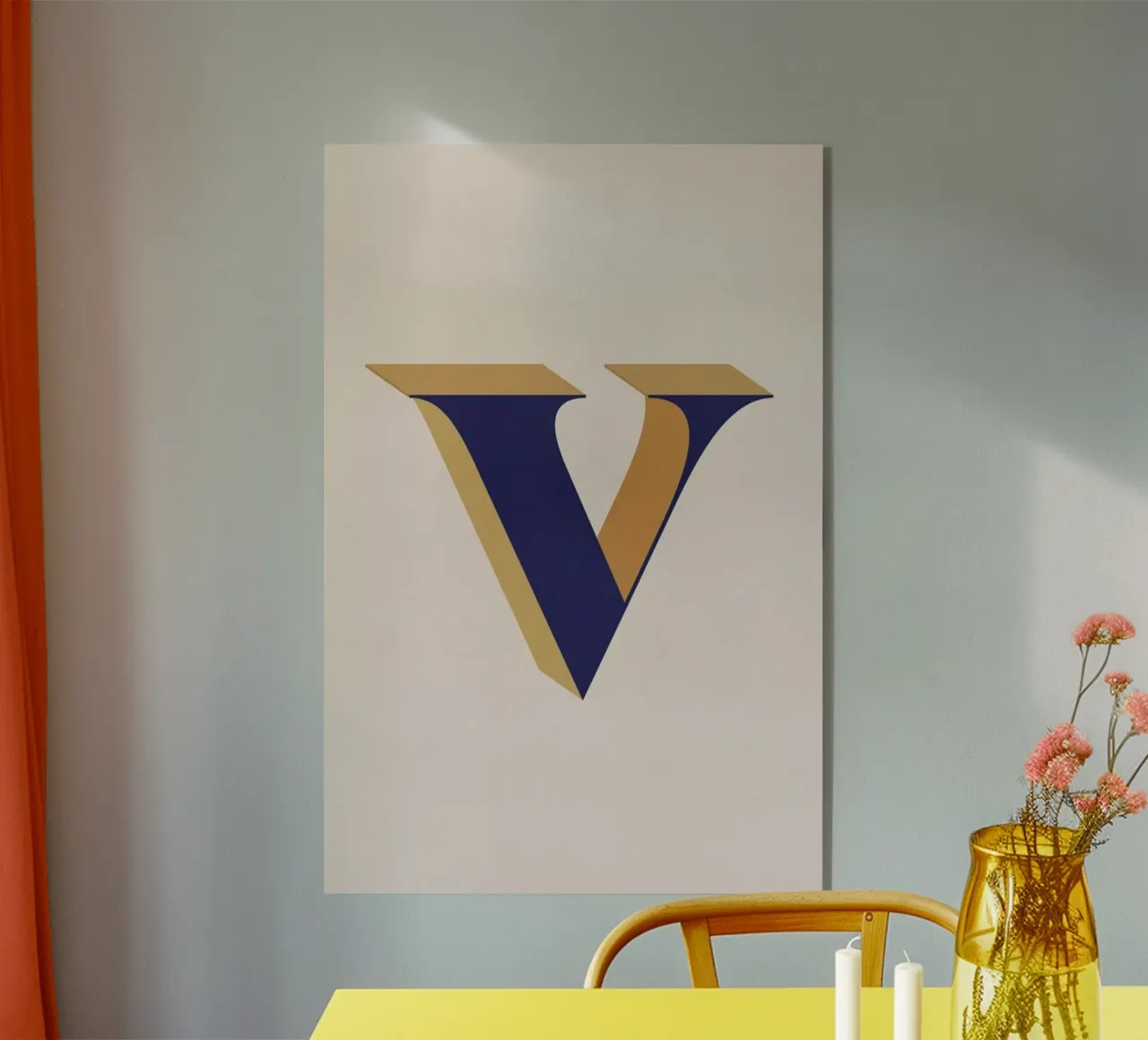 Blue V acrylic glass by daylight design studio