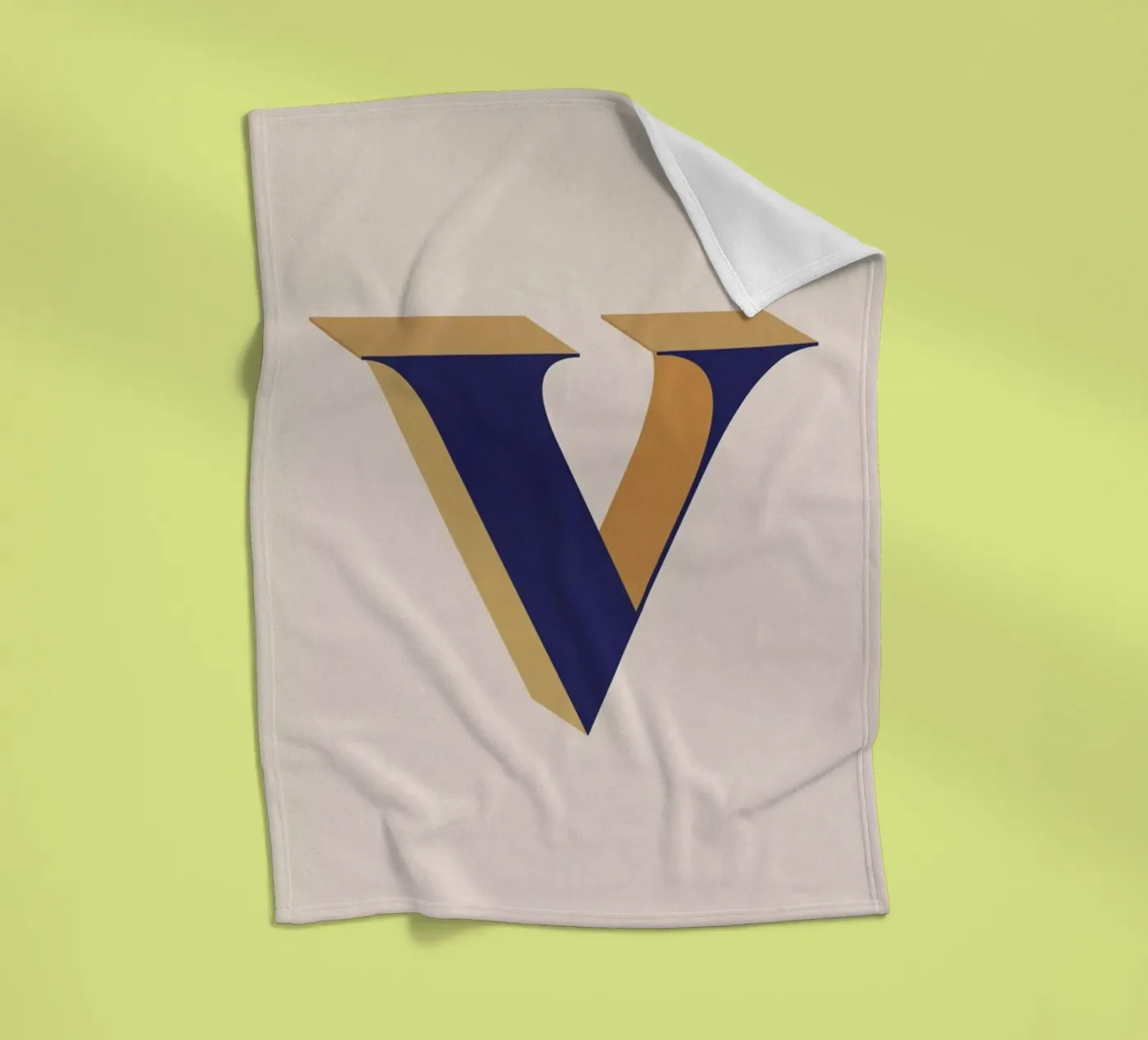Blue V fleecedeken van daylight design studio