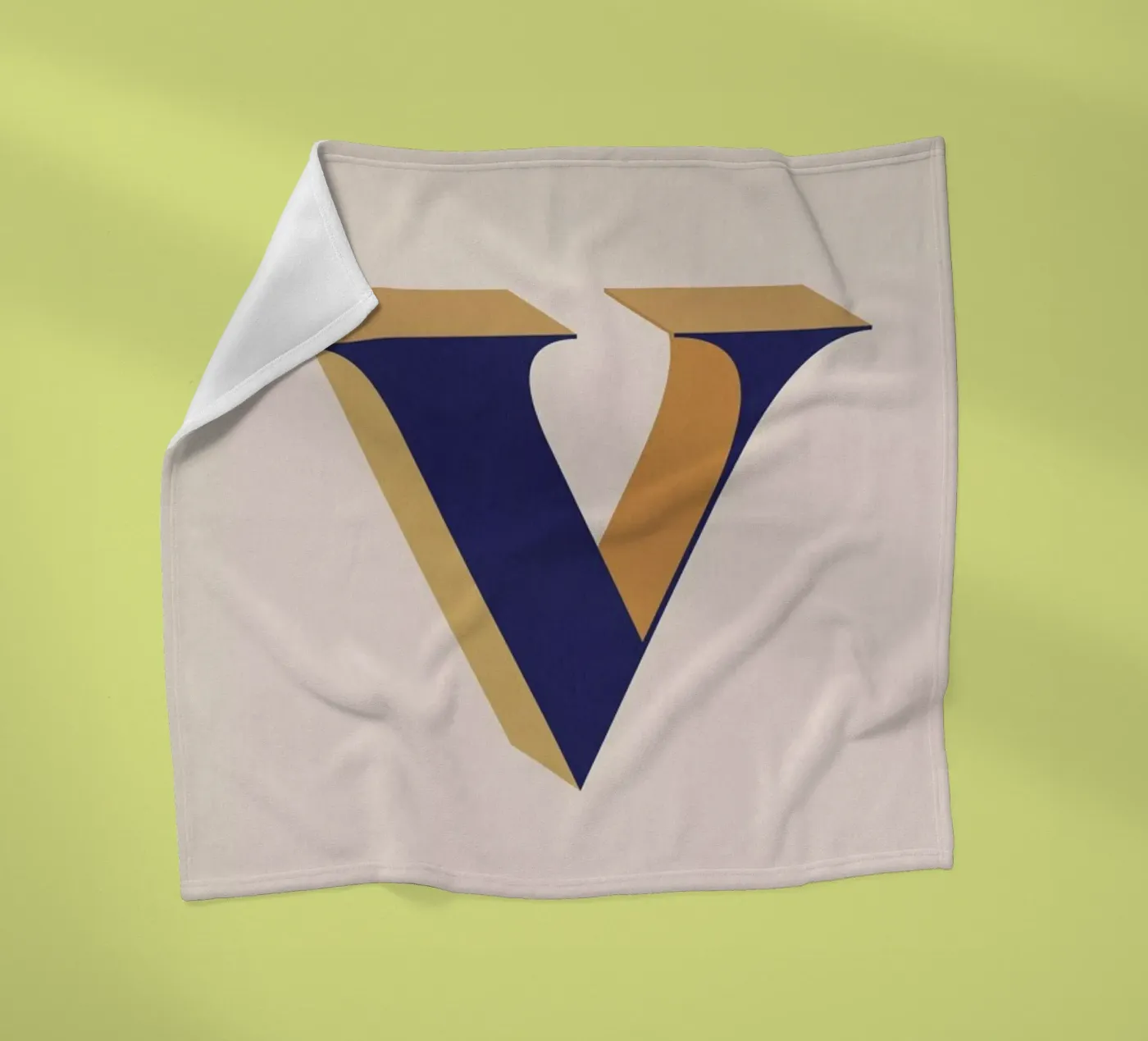 Blue V fleecedeken van daylight design studio